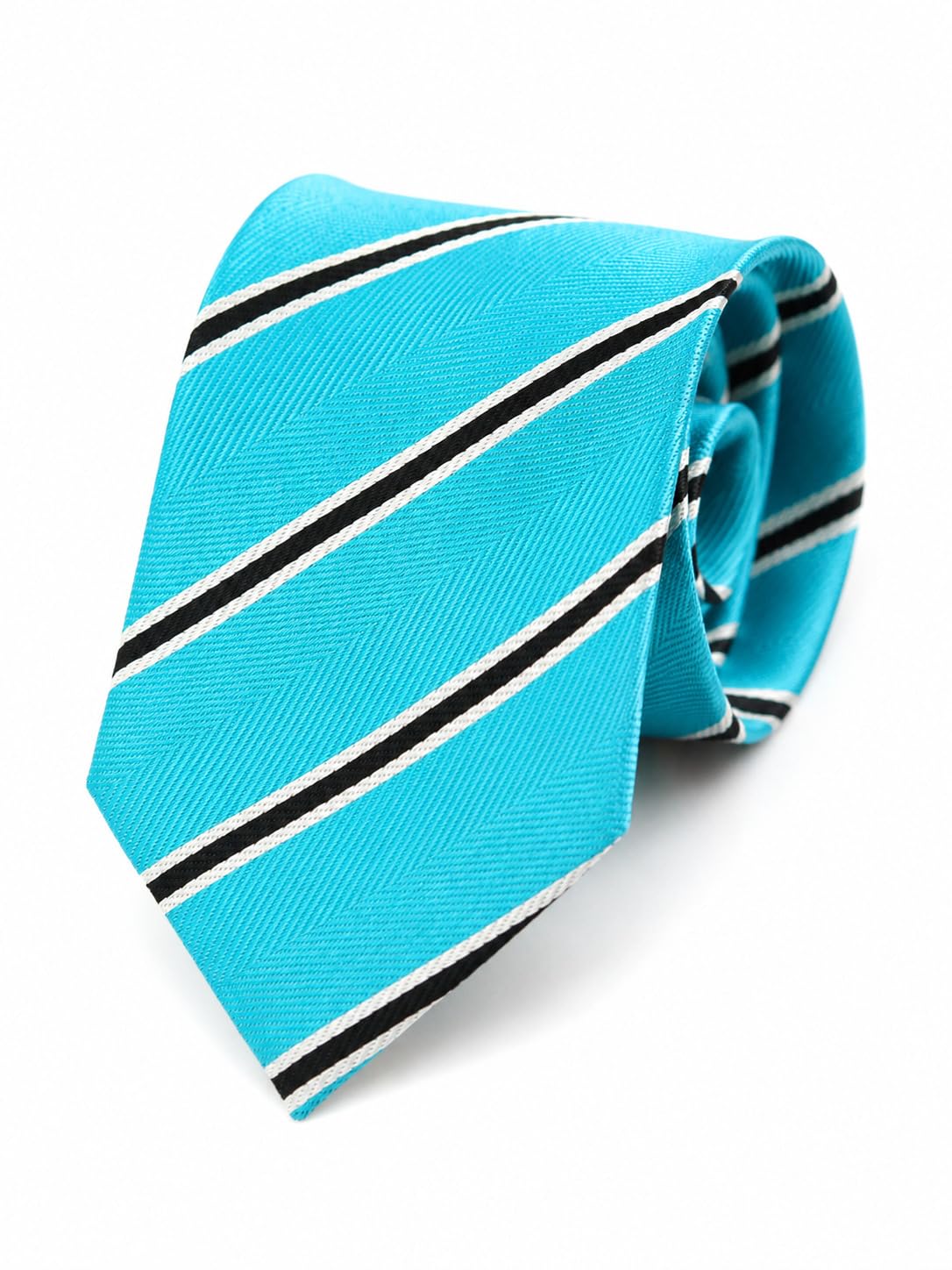 tossido Sky Blue Stripe Necktie-picture-10