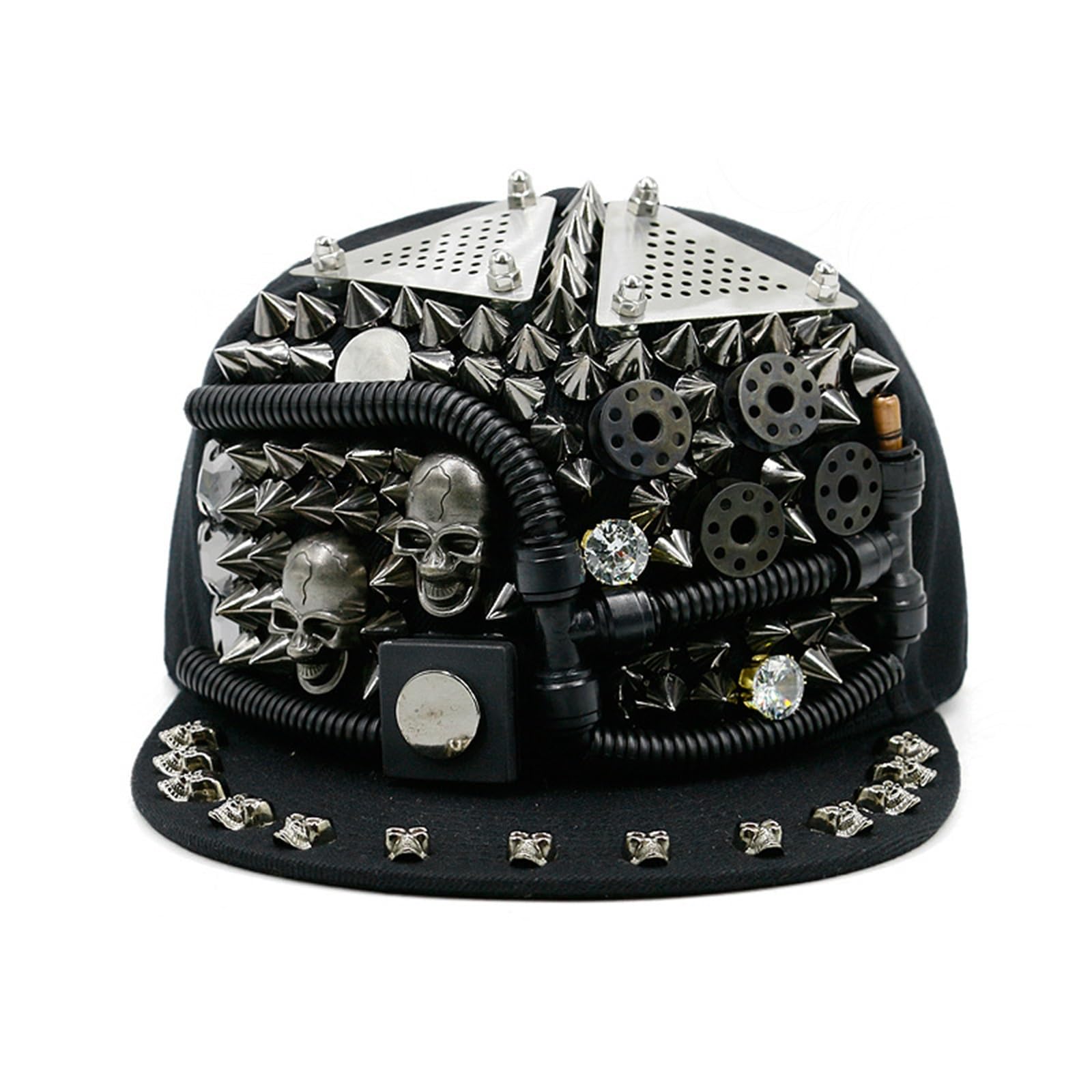 Gorra de Béisbol Punk Cap Hipster Gorra de béisbol Remaches for Hombres Hip-Hop para Deportes de Golf