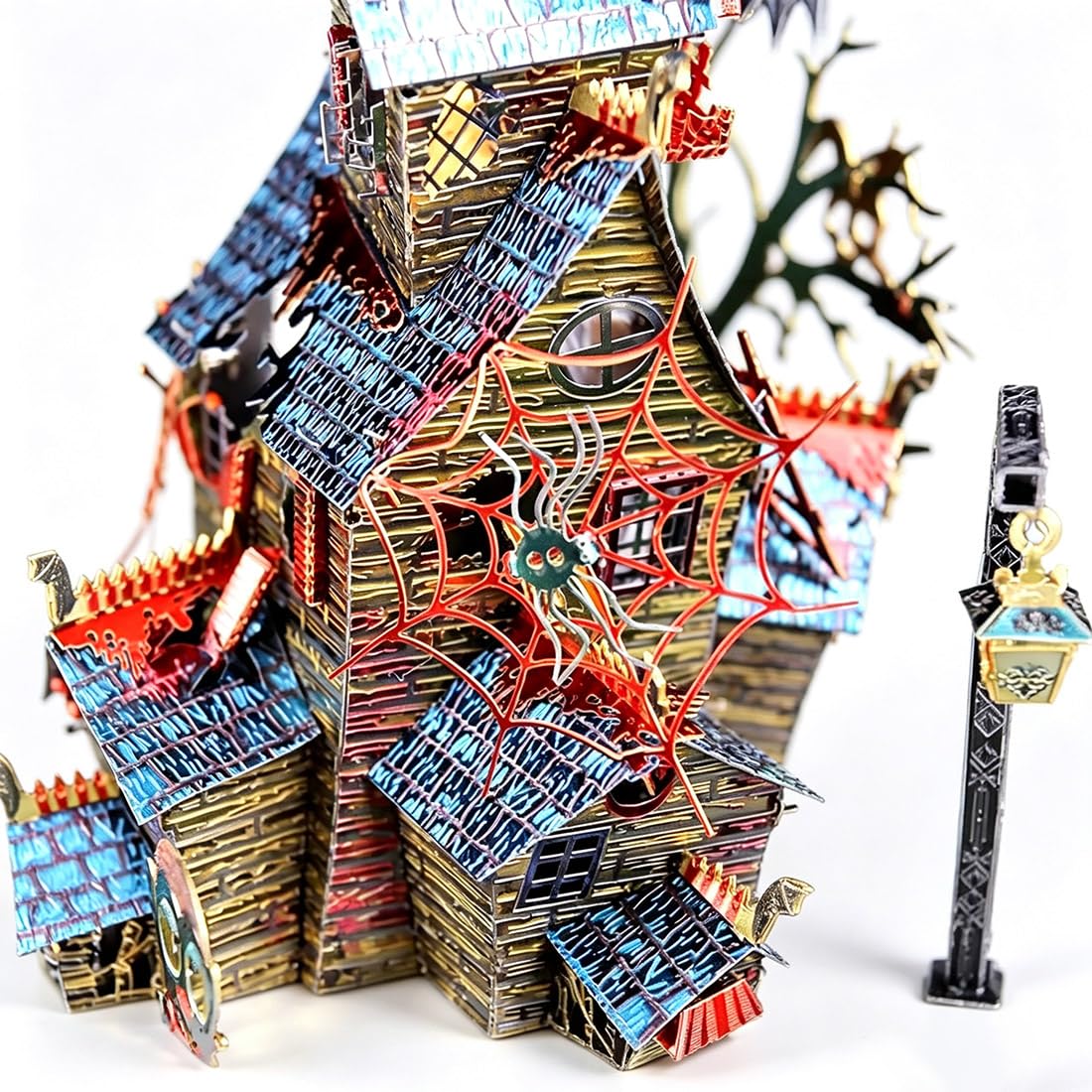 Halloween-Schloss 3D-Metall-Bausatz, Spukhaus-Motiv
