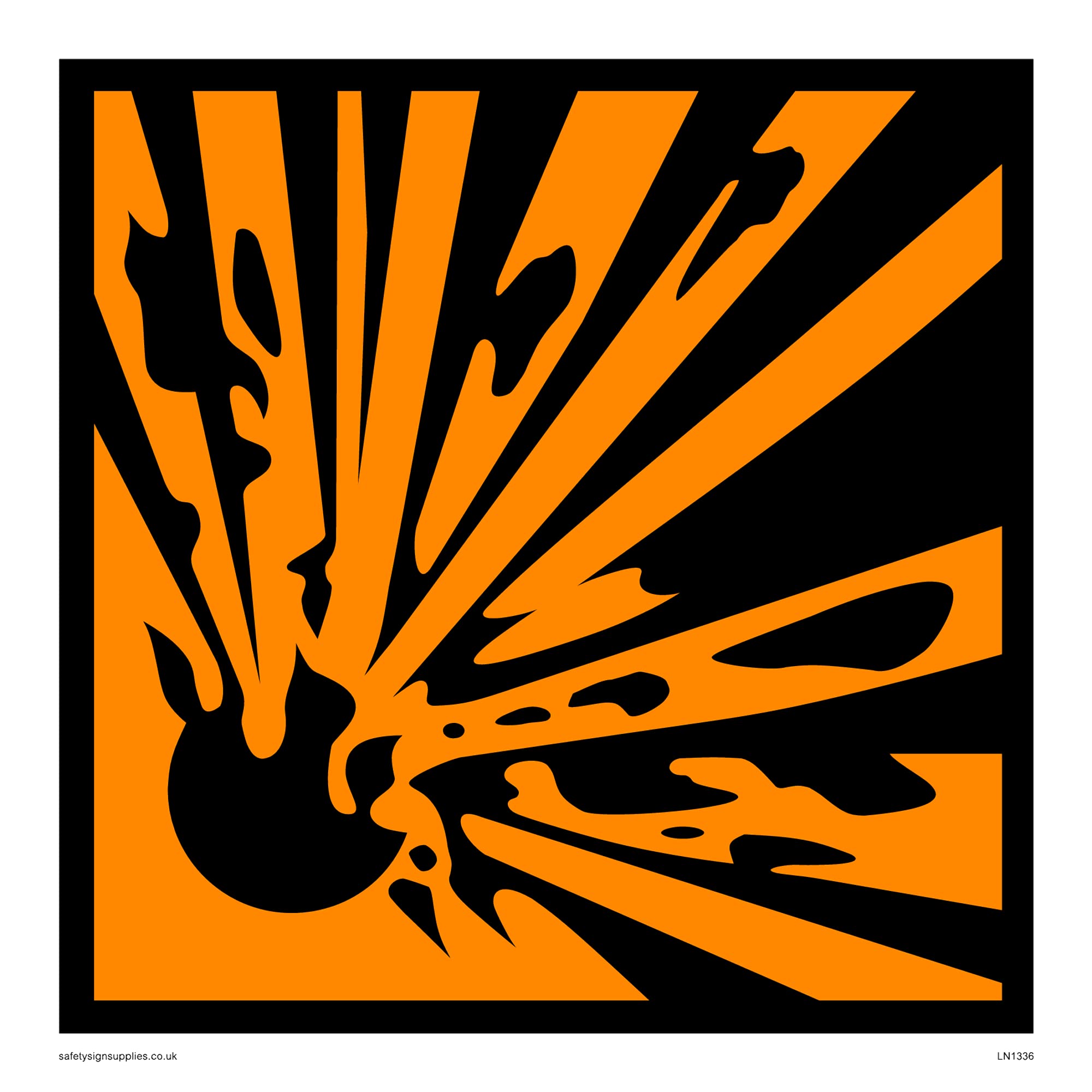 Explosive (chip) Sign - 150x150mm - S15