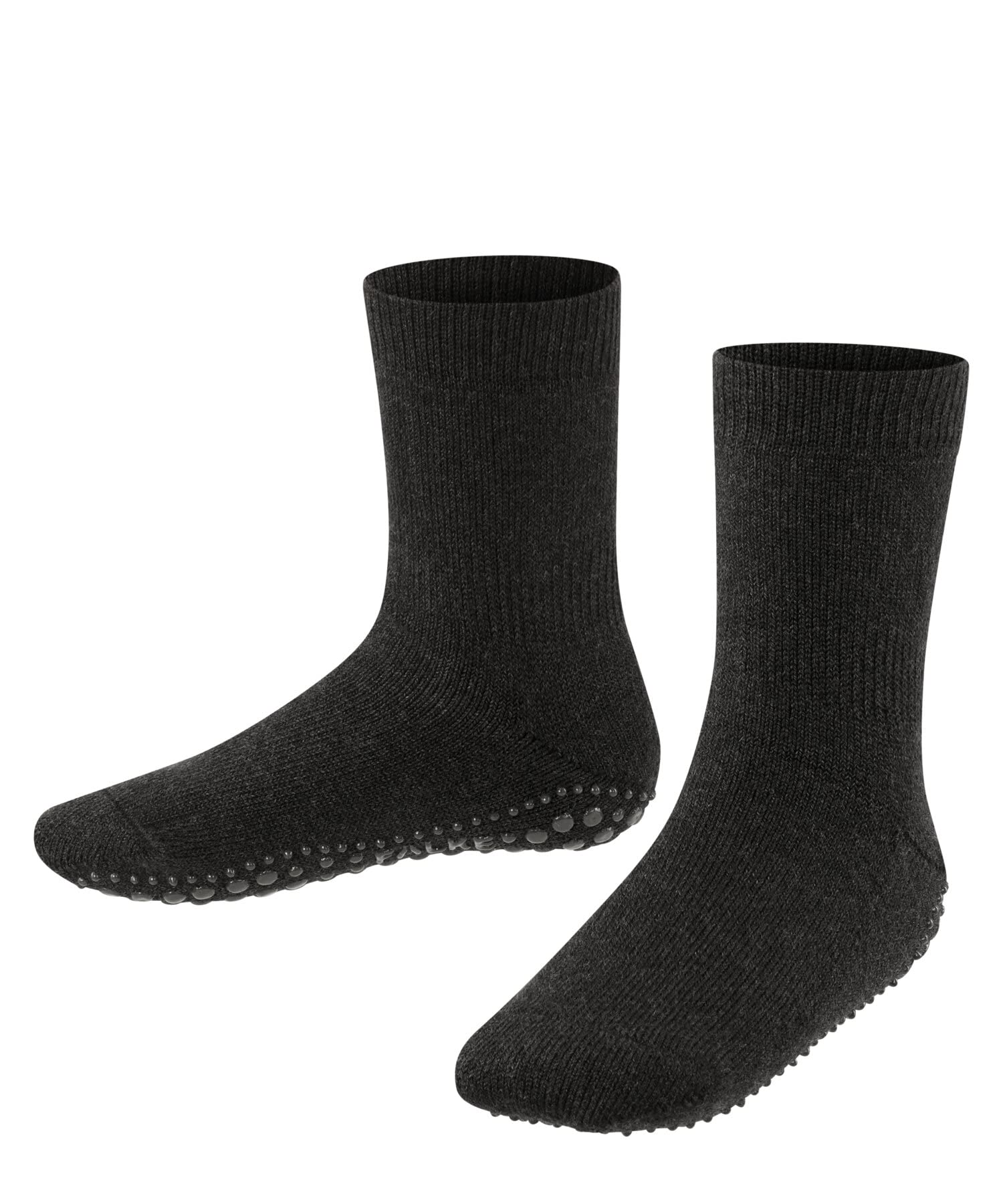 FALKE Unisex Kinder Stoppersocken Catspads K Hp Baumwolle rutschhemmende Noppen 1 Paar, Grau Asphalt Melange 3180, 19-22