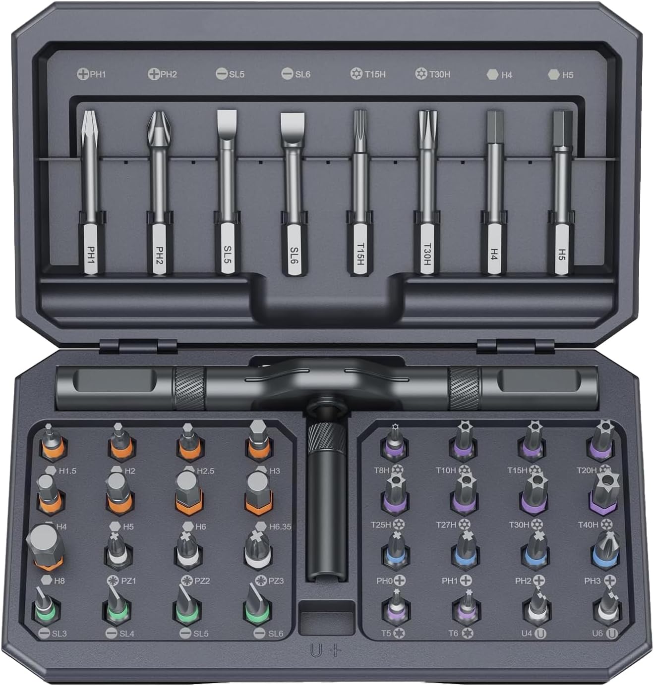 42 in 1 Magnetic Screwdriver Set, DIY Ratchet Screwdriver Set, Multi Bit Magnetic Drive Set with Detachable Ratchet Handle, Portable Compact Repair Tool Kit for Furniture Computer Bicycle)