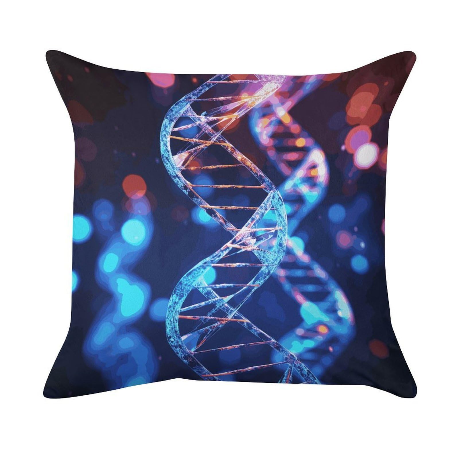 MUSM DNA Genetic Helix Throw Pillow Cover Standard Pillowcases with Invisible Zipper Luxury Cozy Velvet Pillow Shams Ultra Soft Lumbar Pillows Shells Decorative Square Cushion Cases