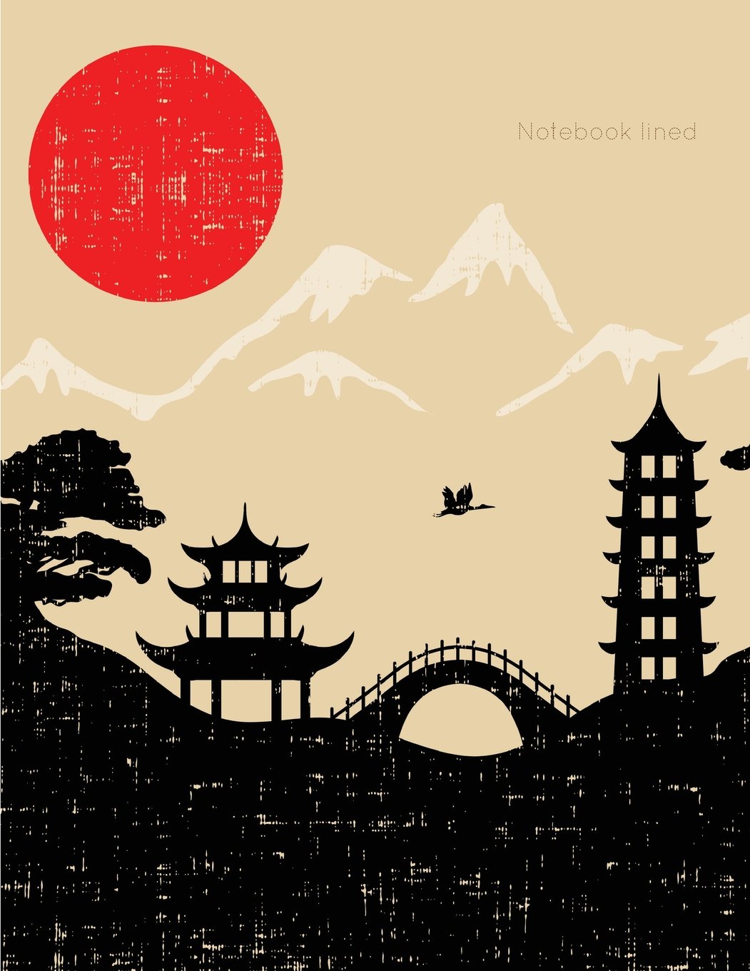 Notebook Lined: japanese style: Notebook blank paper ruled : Notebook Journal Diary, 110 Lined pages, 8.5" x 11"