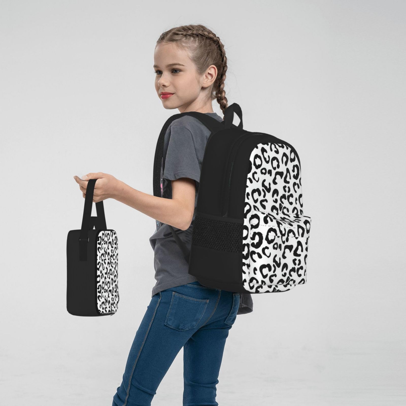 Zaino, borsa portapranzo, astuccio, set da 3 pezzi, per lavoro e