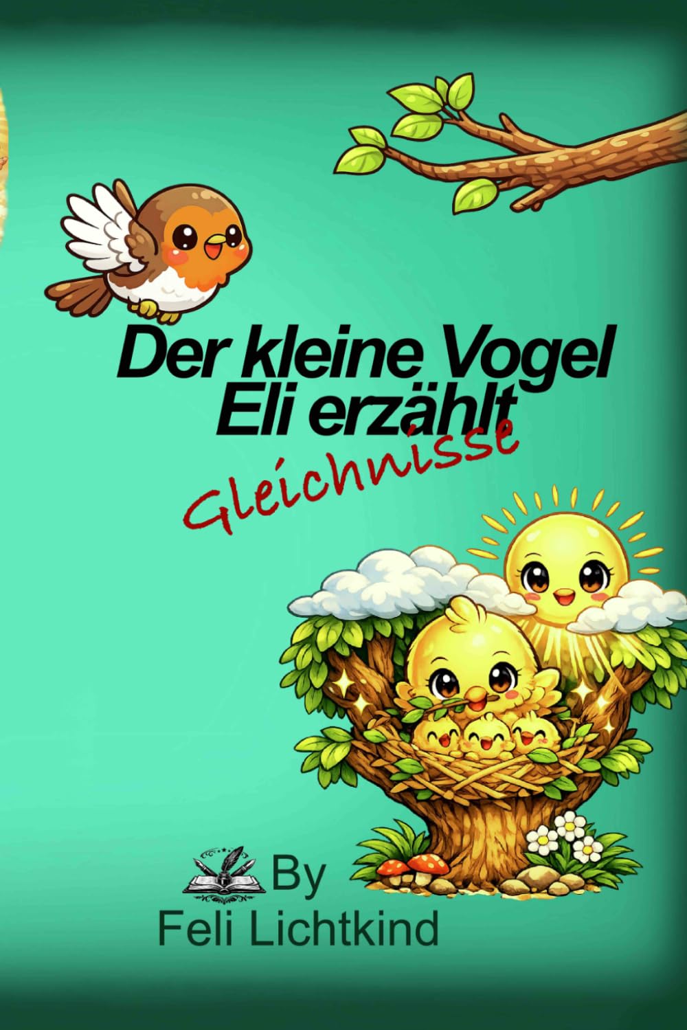 Der kleine Vogel Eli erzählt Gleichnisse: Kinderbuch im DIN A5 Format für 3–7 Jahre – mit süßen Ausmalbildern im Manga- und Kawaii-Stil, die spielerisch Werte wie Freundschaft und Mut vermitteln