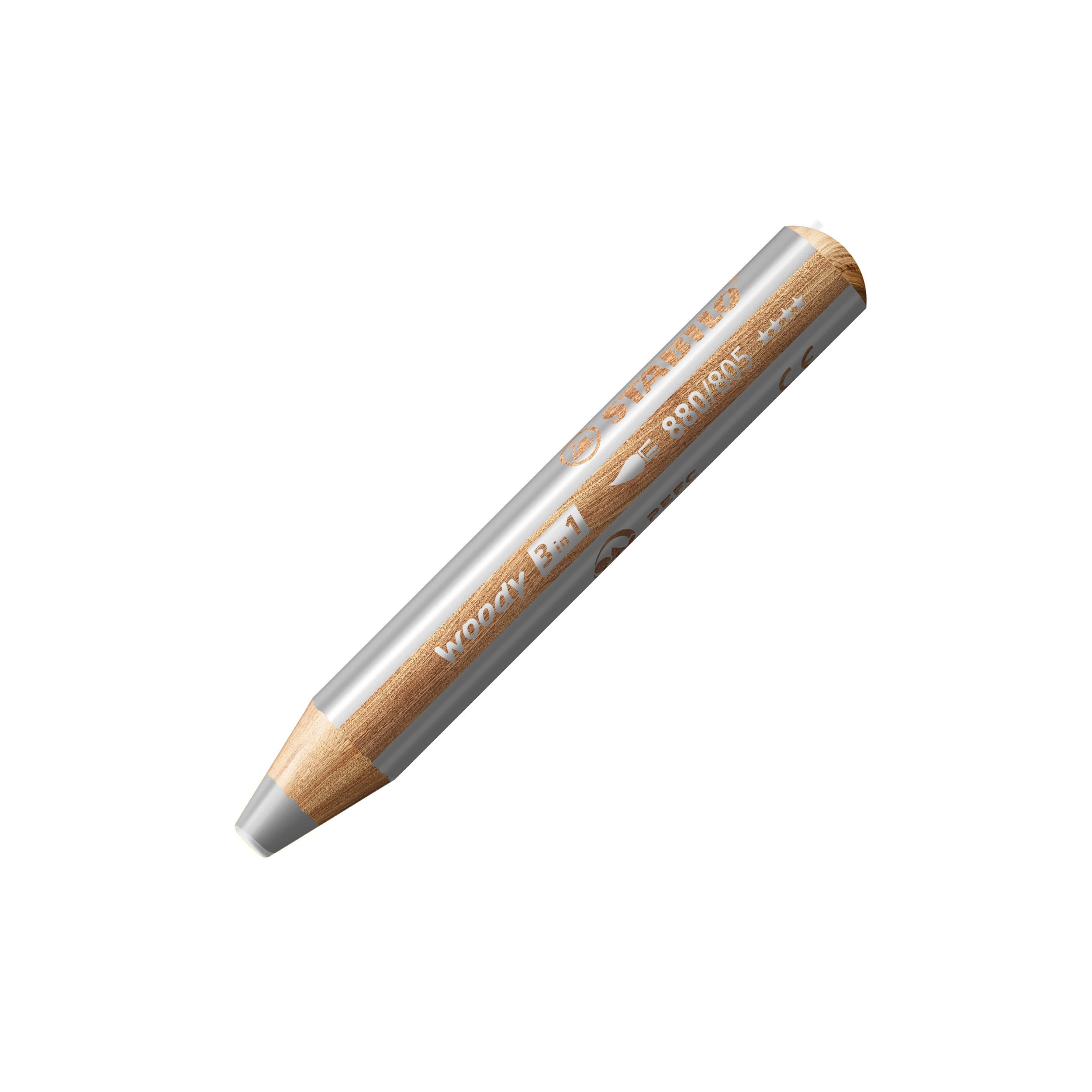 Multi-Talented Pencil - STABILO woody 3 in 1 - Pack of 1 - Silver