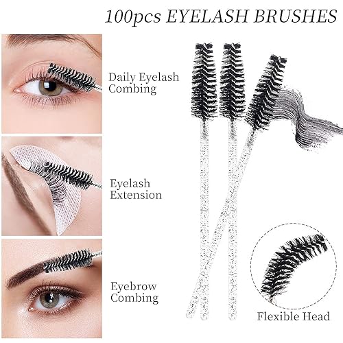 Miniatura 3 de Juego de 300 cepillos desechables para carretes de rímel, varita y labios, hisopo de algodón para extensión de pestañas, tatuaje, aplicador de lápiz
