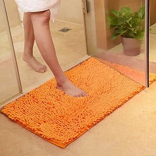 FYMIJJ Tappetino da Bagno,Caramelle Colori Tappeto Tappeto Cucina Cucina Tappeto Camera da Letto Soggiorno Tappeto Pavimento Economico per Casa Cucina Porta Piedi Tappetini, Arancione, Circa