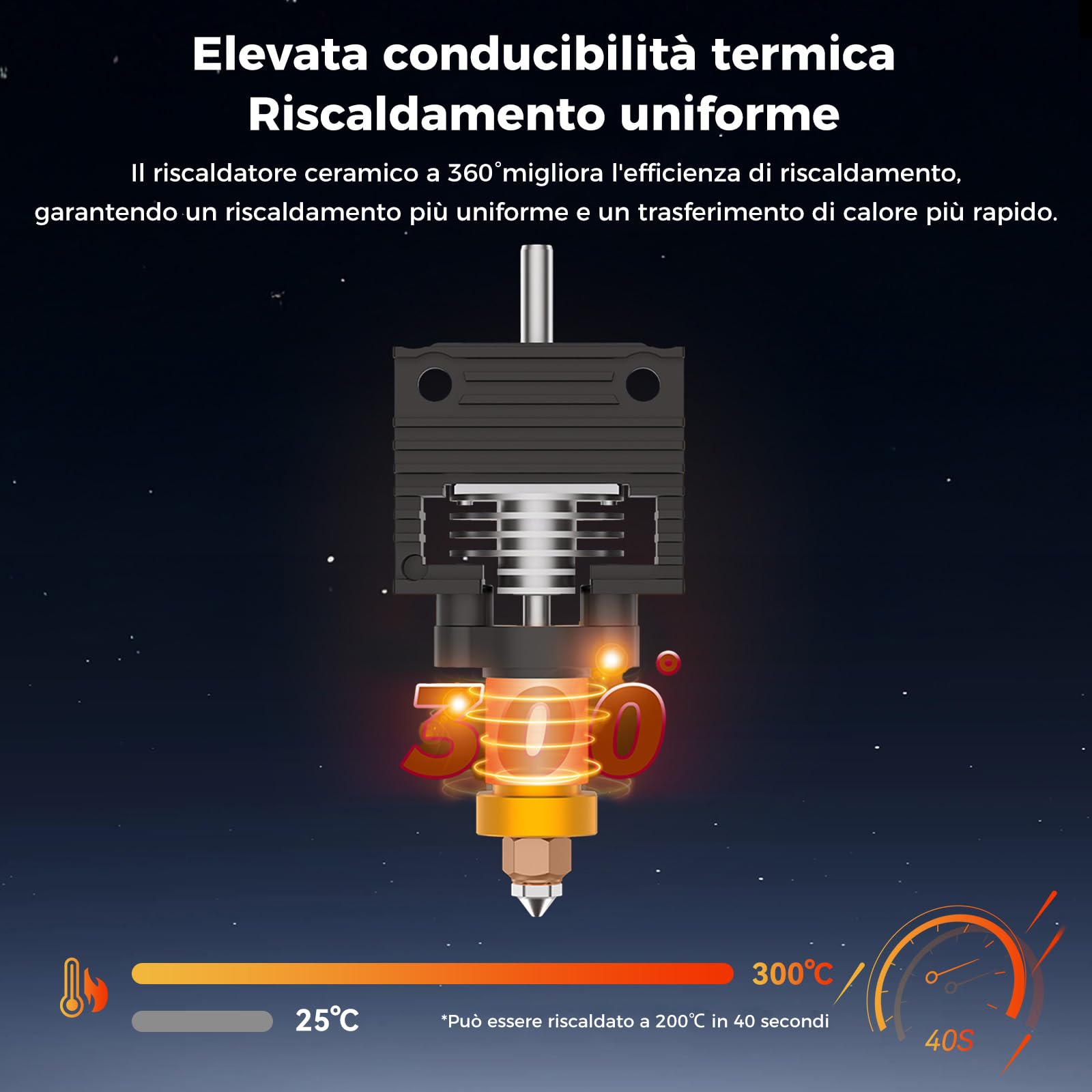 Creality Kit aggiornamento ufficiale Hotend K1 Max/K1 SE/K1C con blocco riscaldante in ceramica, attacco con fibbia, kit ufficiale di ugelli Unicorn Quick-Swap per hotend stampante 3D