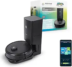 Smart Robô Aspirador Wi-Fi Autolimpante PRA2000 Positivo Casa Inteligente, 3 em 1 Varre, Aspira, Passa Pano, Autolimpante, Mapeamento Inteligente, Retorna Para a Base, Comando de voz e Aplicativo