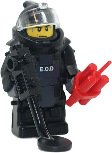 Modern Brick Warfare EOD SWAT Bomb Squad Especialista en eliminación de explosivos Minifigura personalizada