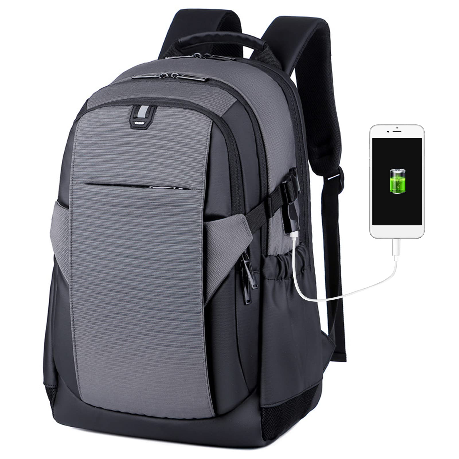 ubersweet Laptop Ba pa Water Resistant Busin Travel Bag with USB Charging Port Anti-Theft College School Computer Ba pa Travel Casual Hiking Daypa 17 Inch Computer_-picture-30