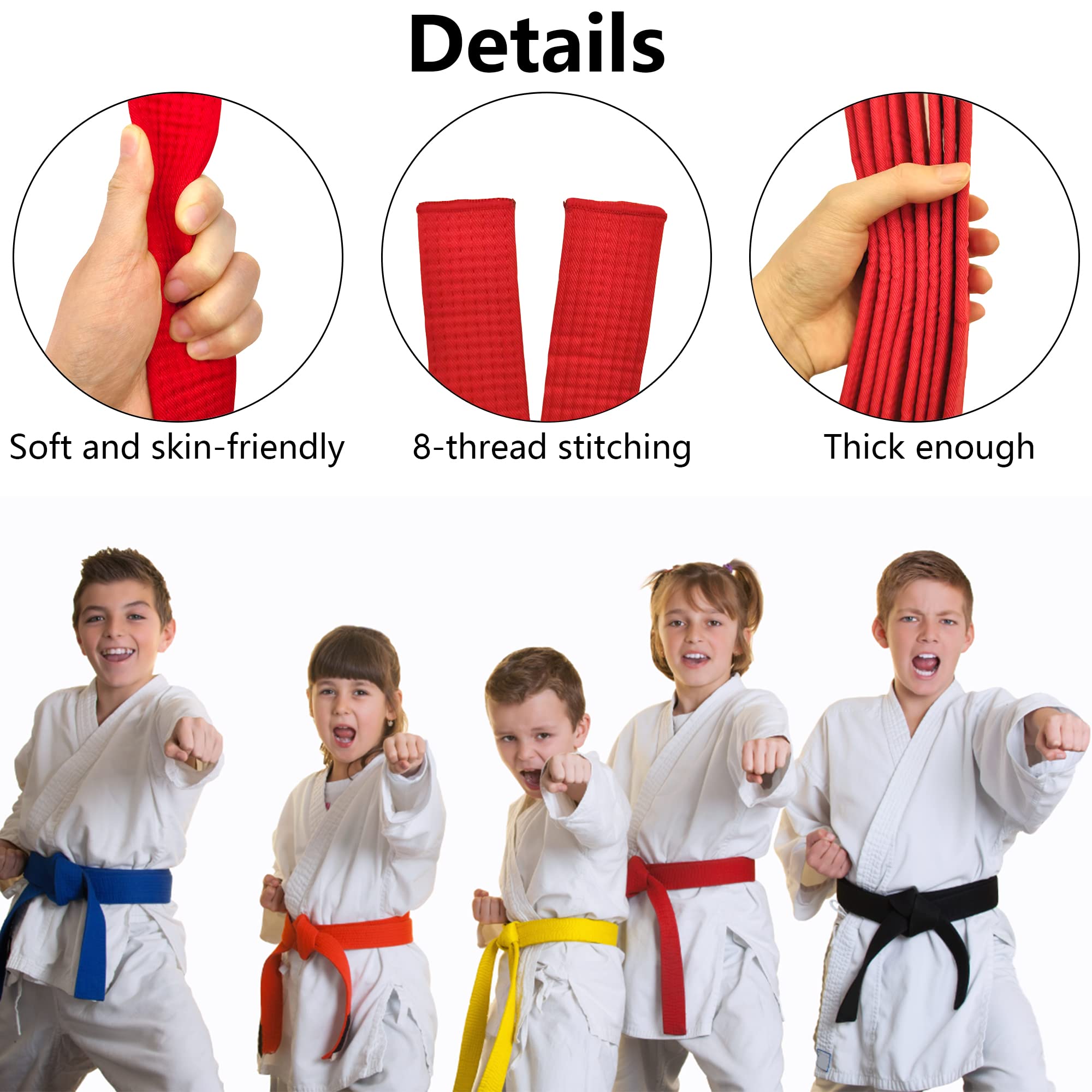 Niuhong 2 Pcs Ceinture Karaté Judo Taekwondo Ceintures Sport