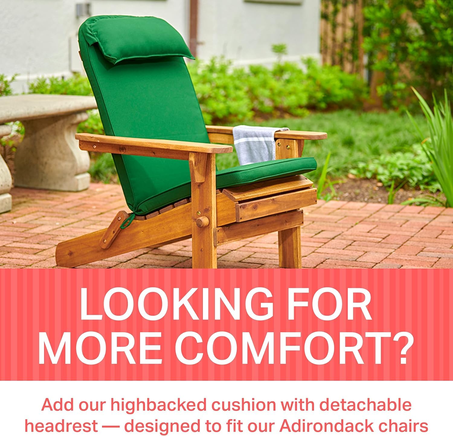 Silla Adirondack de madera maciza natural, silla plegable para hoguera para césped, jardín, patio, balcón y exteriores, sillas de jardín Adirondack plegables con reposabrazos anchos y