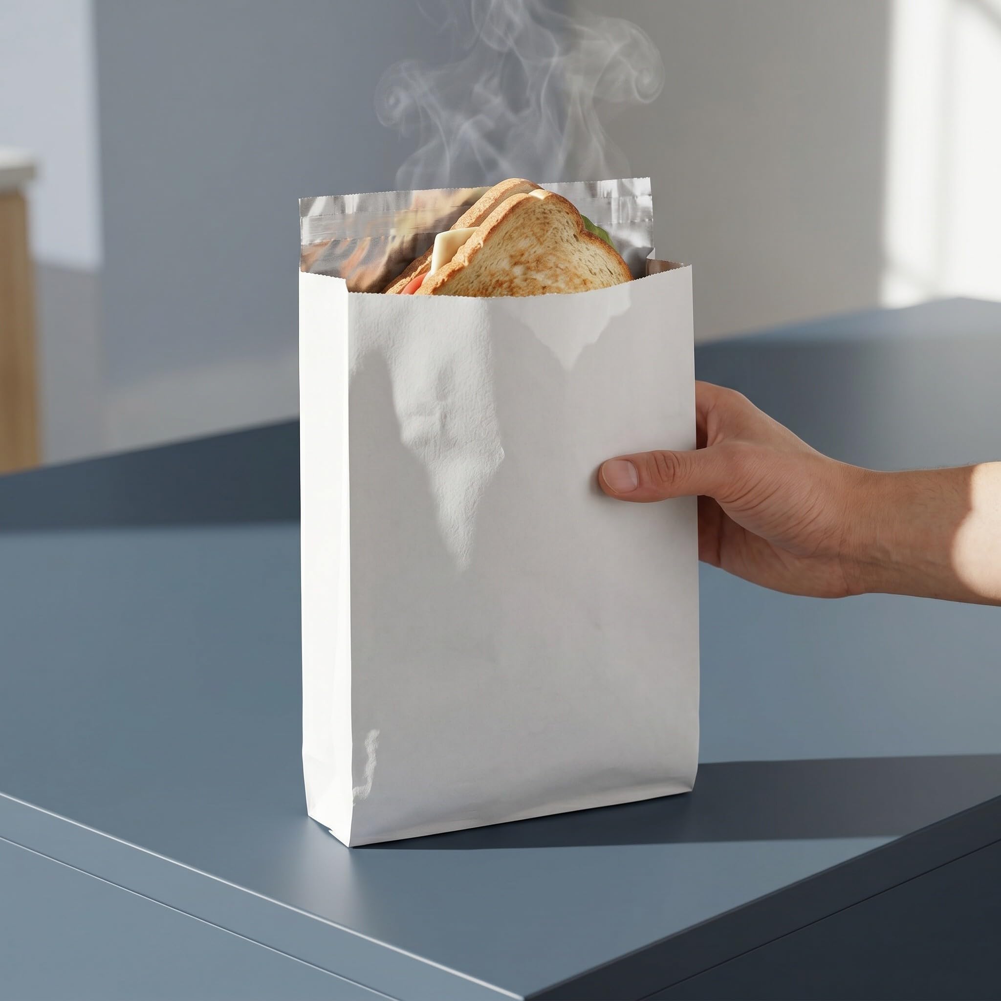 Toyvian 200 Szt. Szt Aluminiowych Woreczków Foliowych Do Kanapek Izolowane Termicznie Torby Hamburgery i Hot Odporne Tłuszcz Do Grilla Fast Foodów i Sprzedaży Mobilnej