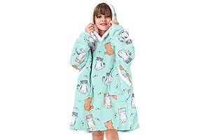 American Trends Blanket Hoodie, Kids Warm Oversized Cozy Plush Soft Comfy Sherpa...