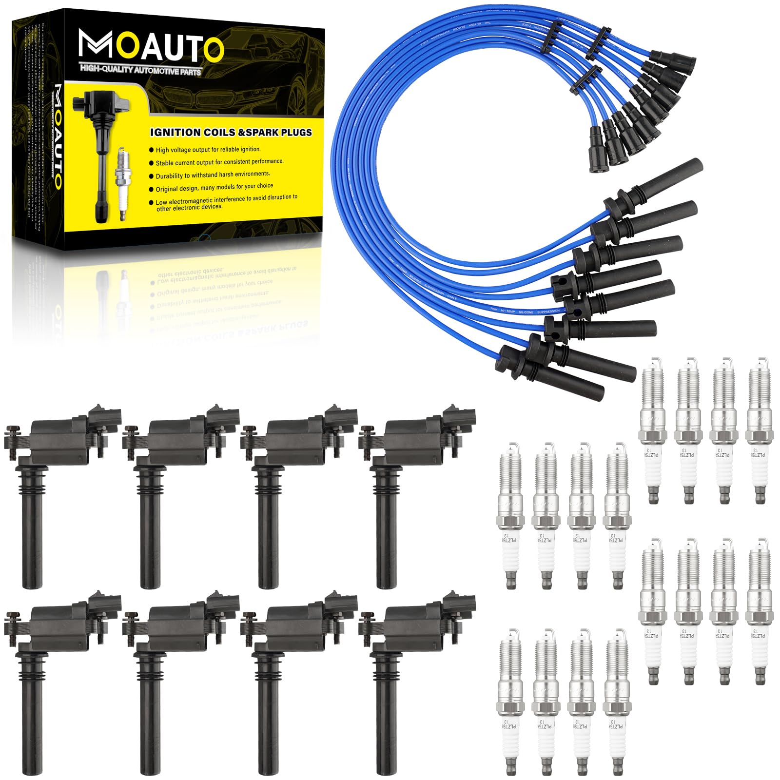 Photo 1 of MOAUTO Ignition Coil Set with Spark Plugs