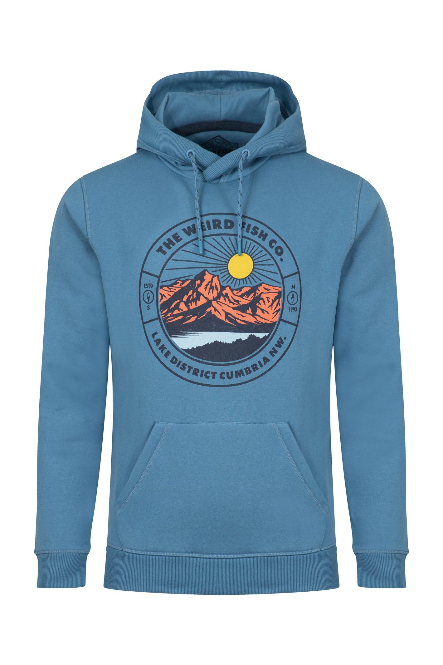 Weird Fish Men's Blue Bryant Popover Hoodie