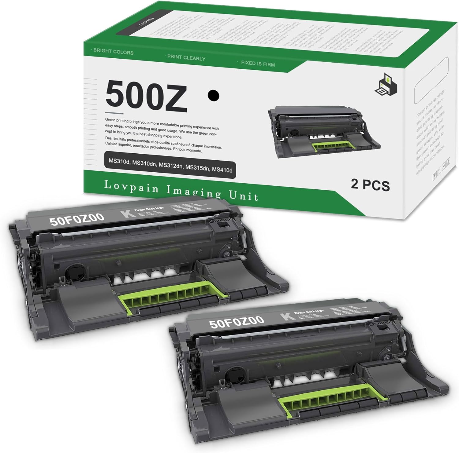 50F0Z00 Black Imaging Unit(2Pack) Lvan Compatible