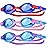 Vvinca Kids Swim Goggles, 3 Pack Toddler Swimming Goggle with Comfortable Soft Silicone Nose Bridge No Leak Clear Vision Anti-Fog UV Protection Easy Adjustment Pool Swim Goggles for Kids Youth 3-14