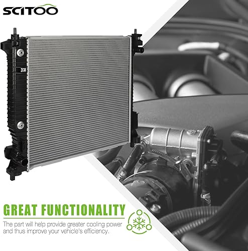 Miniatura 2 de SCITOO 13241 Radiador apto para Cadillac 2010-2011 para Cadillac para SRX 2.8L 2010-2011 para Cadillac para SRX 3.0L 2014-2016 para Cadillac para
