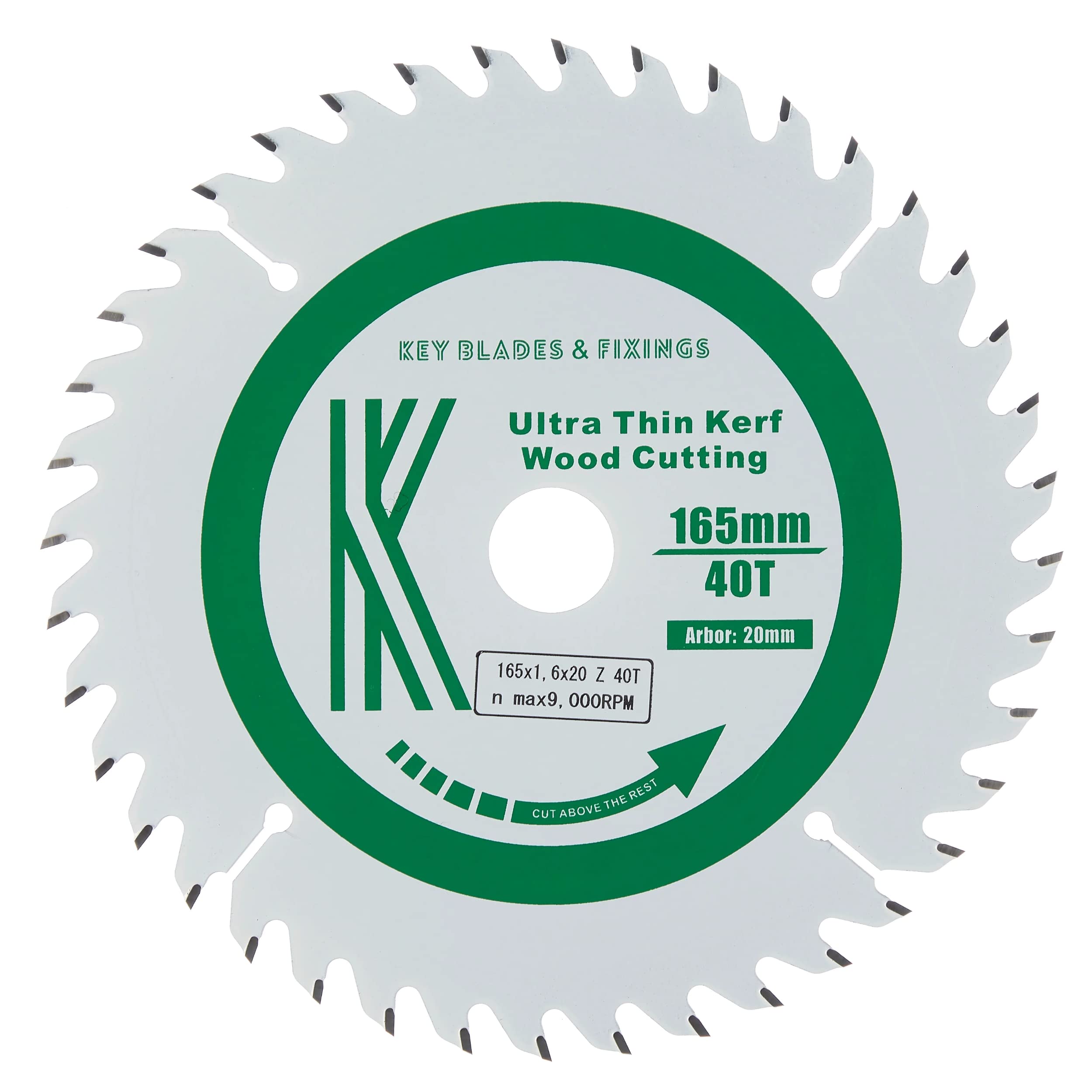 4002 - Cuchillas y fijaciones para llaves (165 mm x 20 mm x 1,6 mm, 40 dientes)