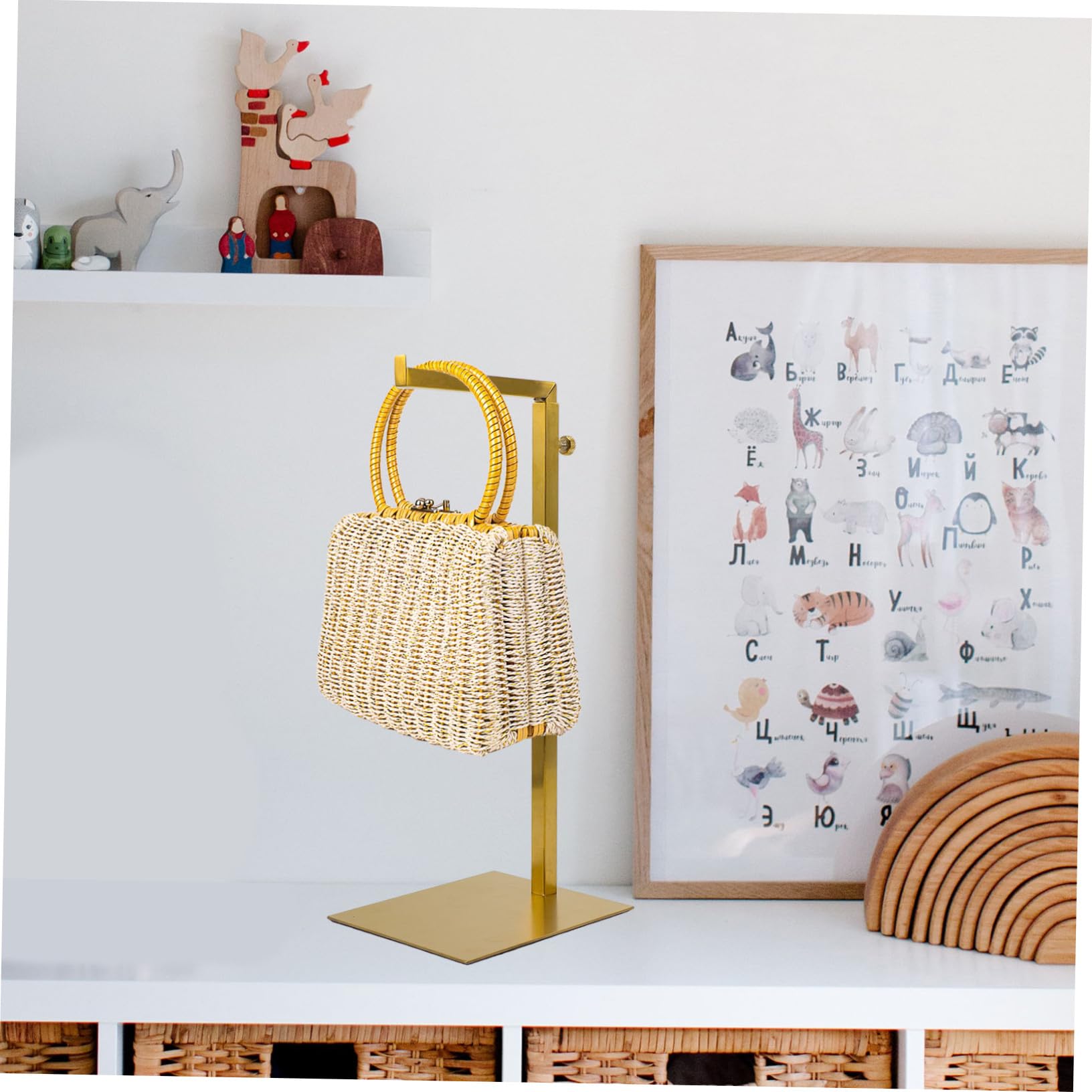 Cabilock Colgador para Bolsos de Acero Inoxidable Dorado, Organizador Práctico que Ahorra Espacio Adecuado para Hogar y Lugar Comercial Varios estilos