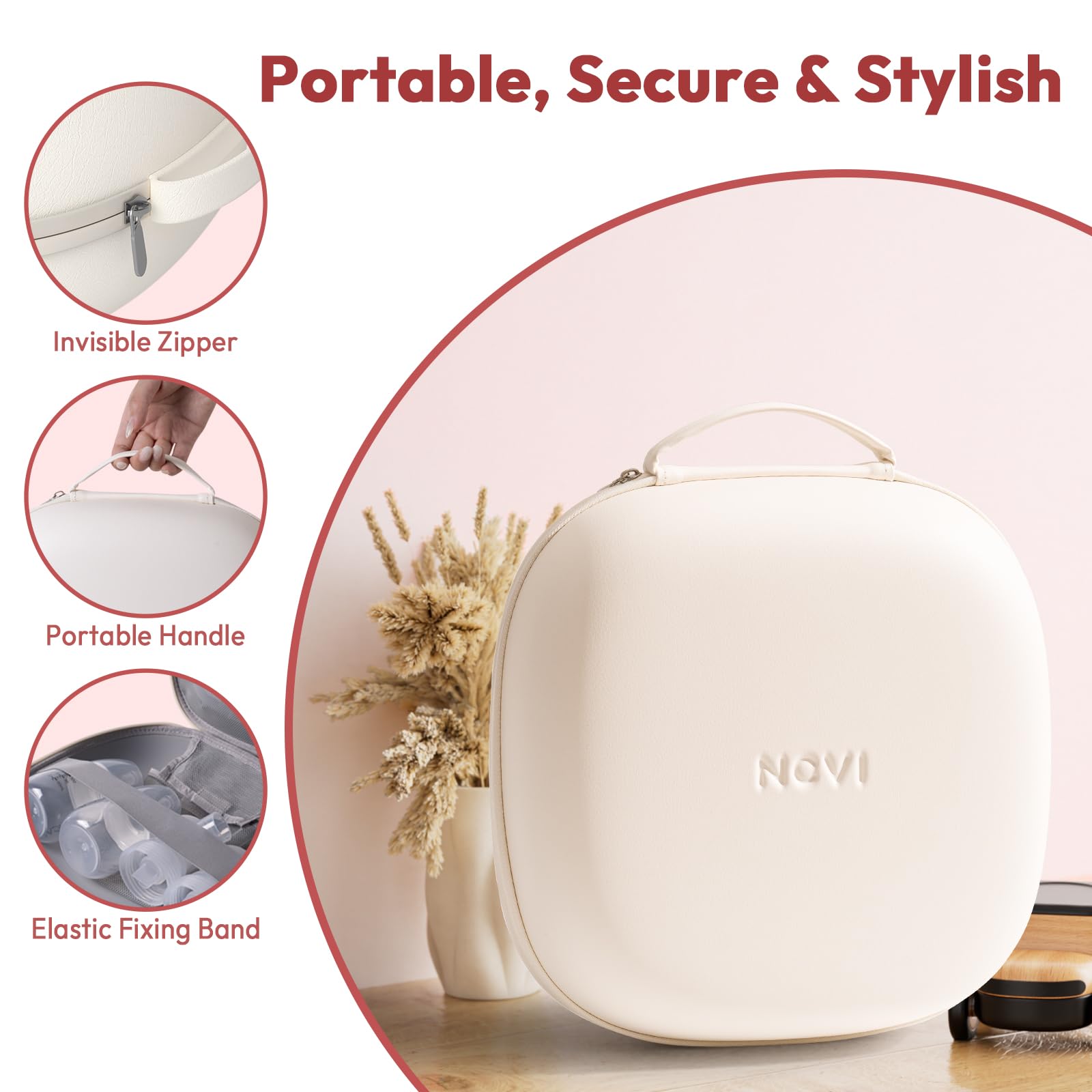 NCVI Tragbare Milchpumpen-Tasche für tragbare Pumpe, Beige