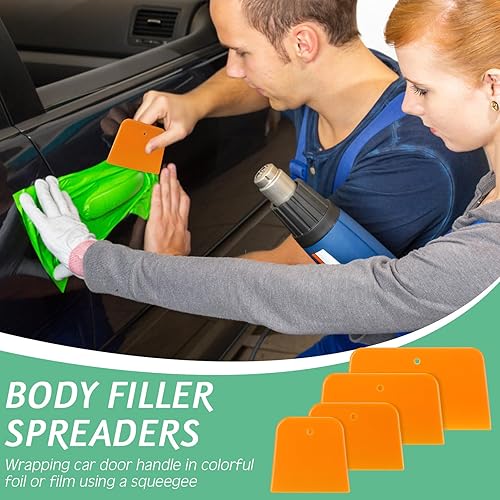 Vista 19 de Frienda Esparcidores de relleno de cuerpo, herramientas de plástico para aplicación automotriz, masillas, glaseados, calafatas, pintura