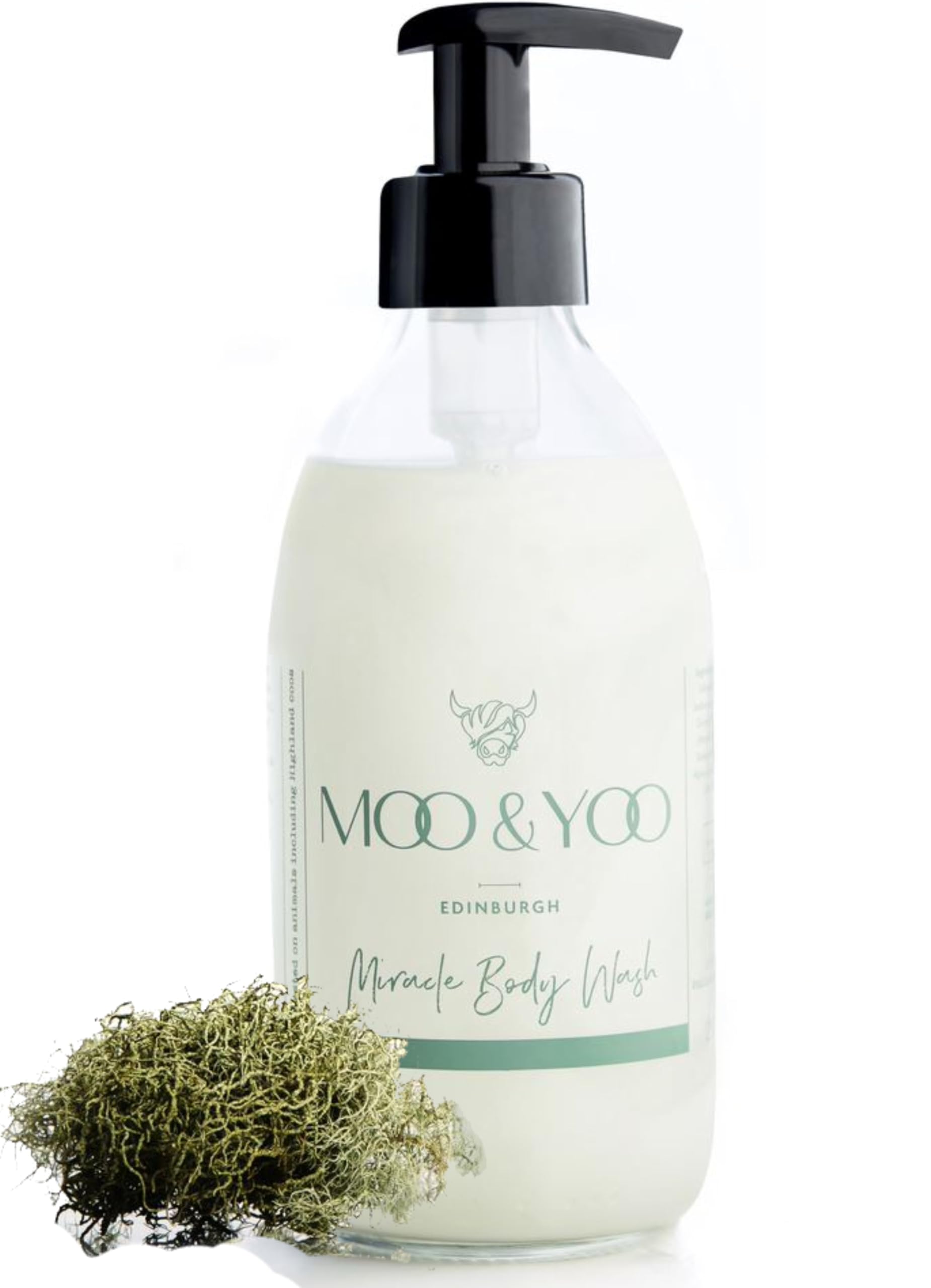 Moo & Yoo Miracle Body Wash, Marula Oil & Icelandic Moss, Natural Body Wash, Moisturising Shower Gel, Vegan & Cruelty Free