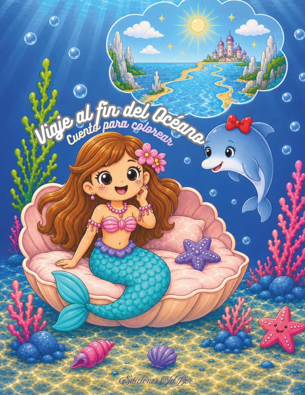 Viaje al Fin del Océano: Cuento para colorear (Mi Libro de Sirenas y Amigos del Mar)