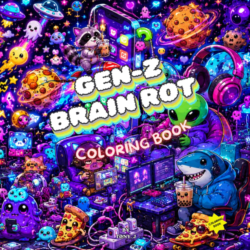GEN Z BRAIN ROT: COLORING BOOK (Brain Rot Coloring Universe)
