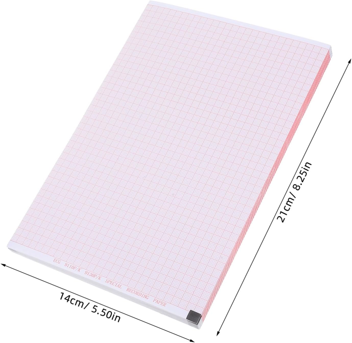 Recording Paper Sheets 210x140mm Red Grid for Devices
