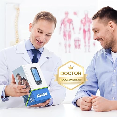 Miniatura 8 de AUVON Estimulador muscular de unidad TENS 3 en 1, masajeador de pulso electrónico de doble canal, máquina TENS EMS, 24 modos de masaje muscular para