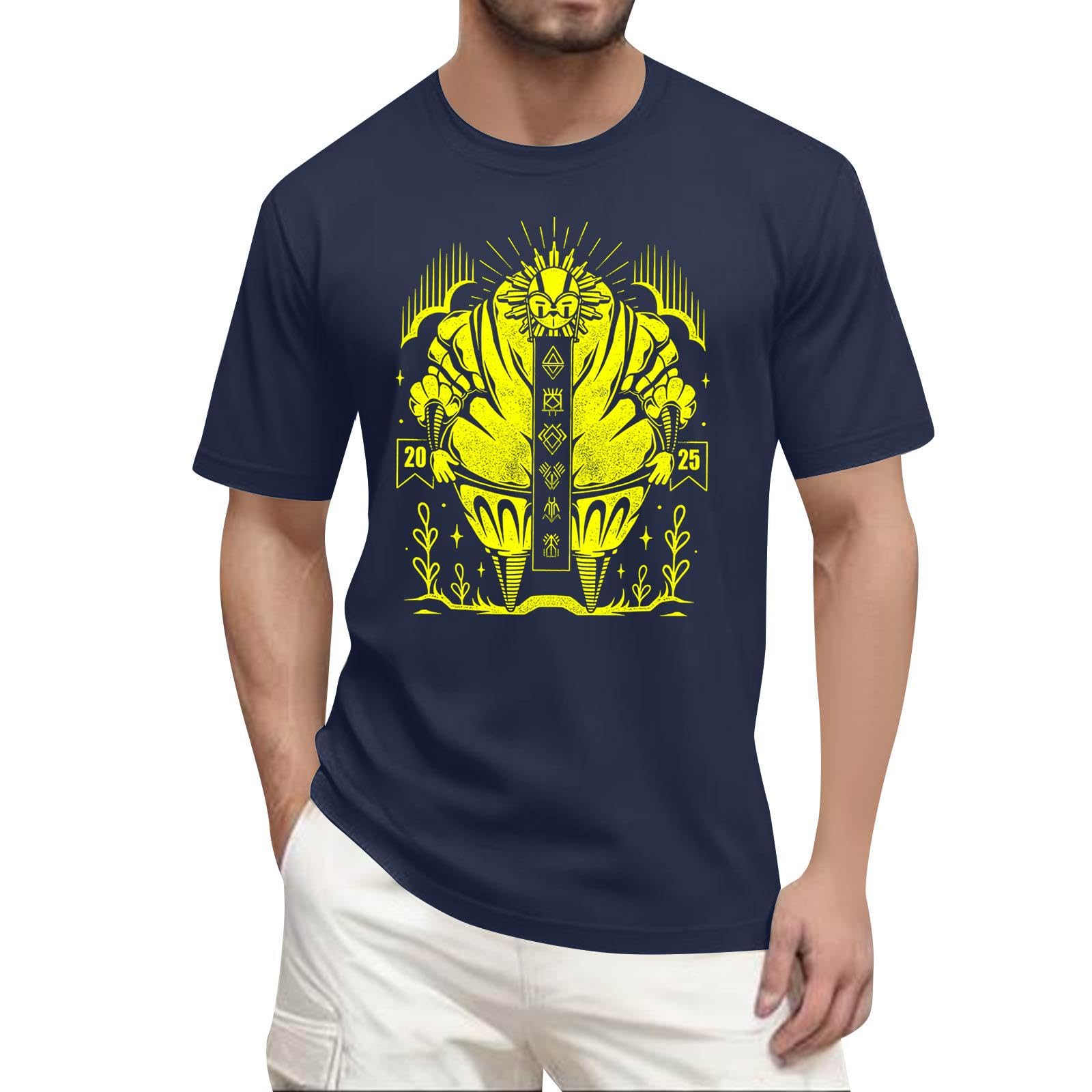 Unisex Expedition 33 Merch Clair Obscur Expedition 33 Game Shirt Two Sided Printed Plus Size Top for Man Game Fans 03-Navy XXXXL
