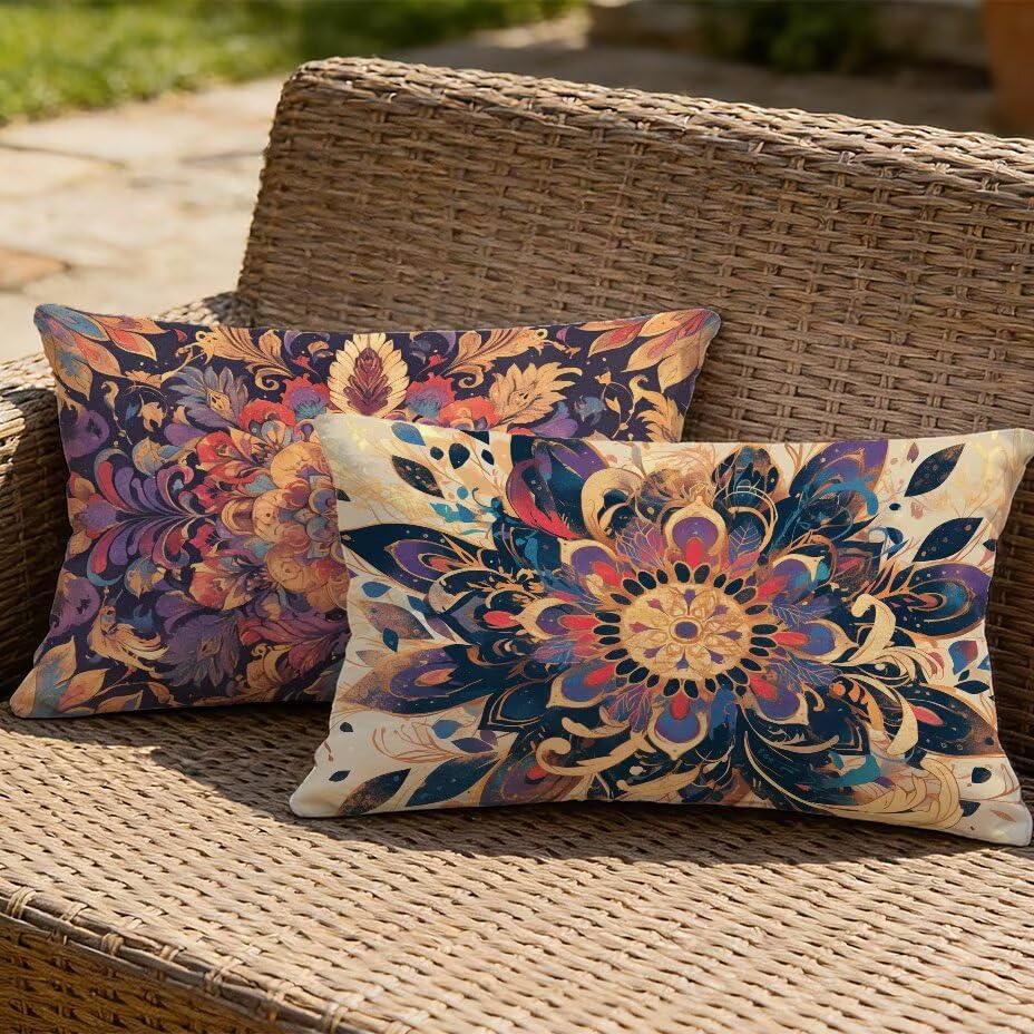 Coussin extérieur imperméable couleur fleur résistant aux UV pour canapé jardin