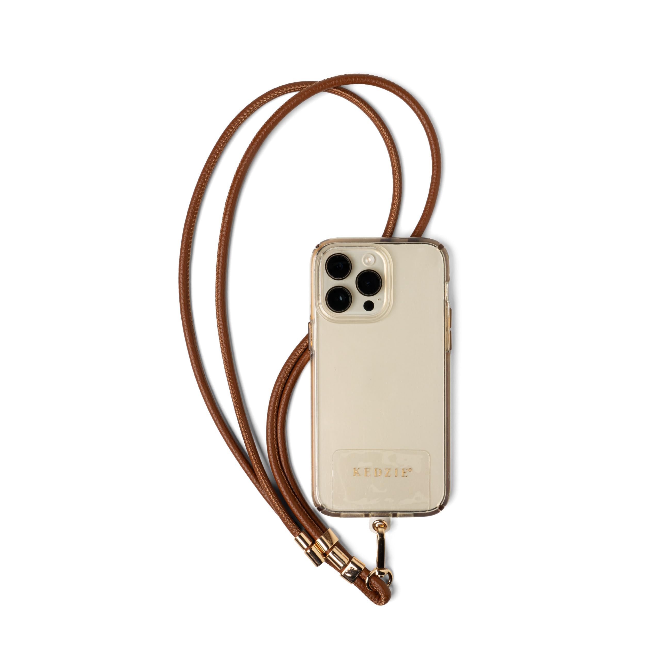 KEDZIE Smartphone Lanyard Set Vegan Leather Universal Phone Lanyard Adjustable Sliders Compatible with Most Smartphones