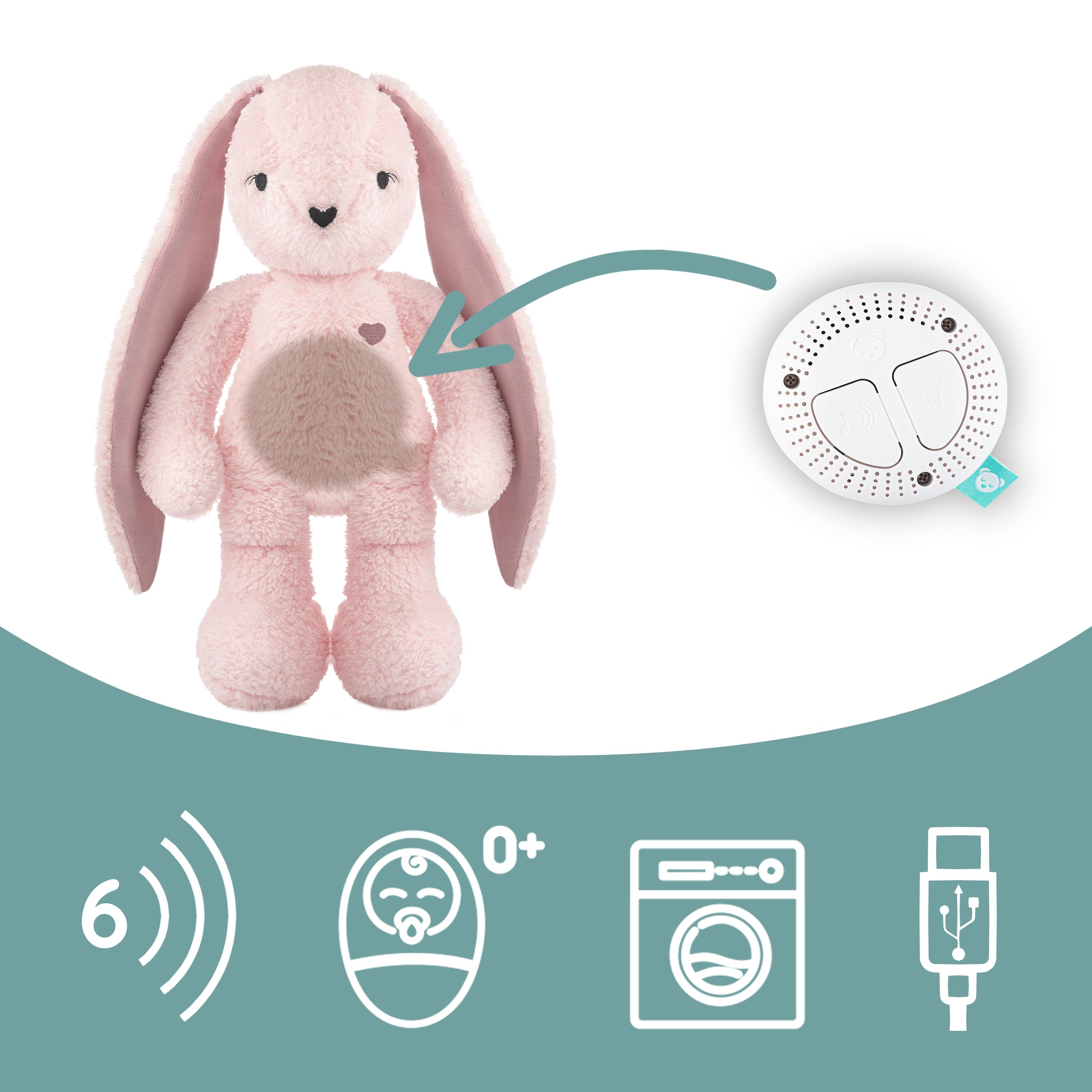 MyHummy Coniglio 5in1 con cuscino riscaldante - rosso