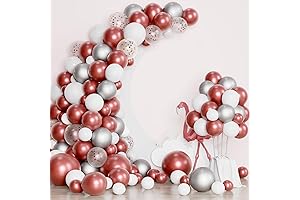 Maroon and Silver Ballon Arch Kit: The Ultimate Party Décor