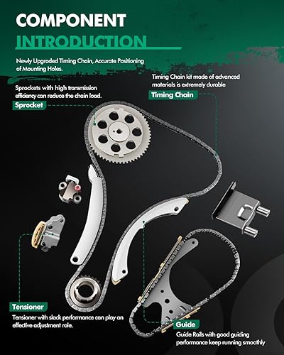 Miniatura 3 de SCITOO Kit de cadena de distribución compatible con TK10437C Chevy Colorado GMC Canyon Hummer H3 H3T Isuzu i-290 i-370 3.7L 2.9L