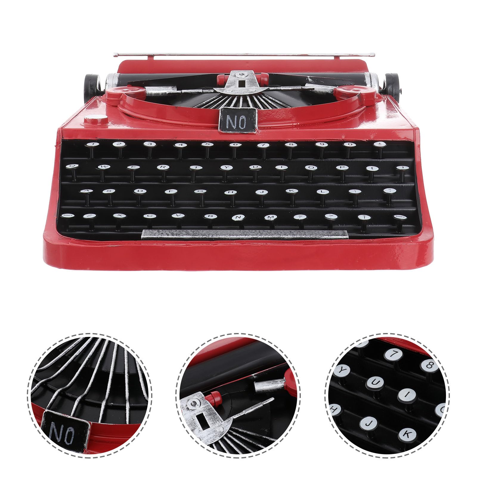 Ciieeo Modelo Vintage de Máquina de Escribir de Hierro Rojo para Escritorio