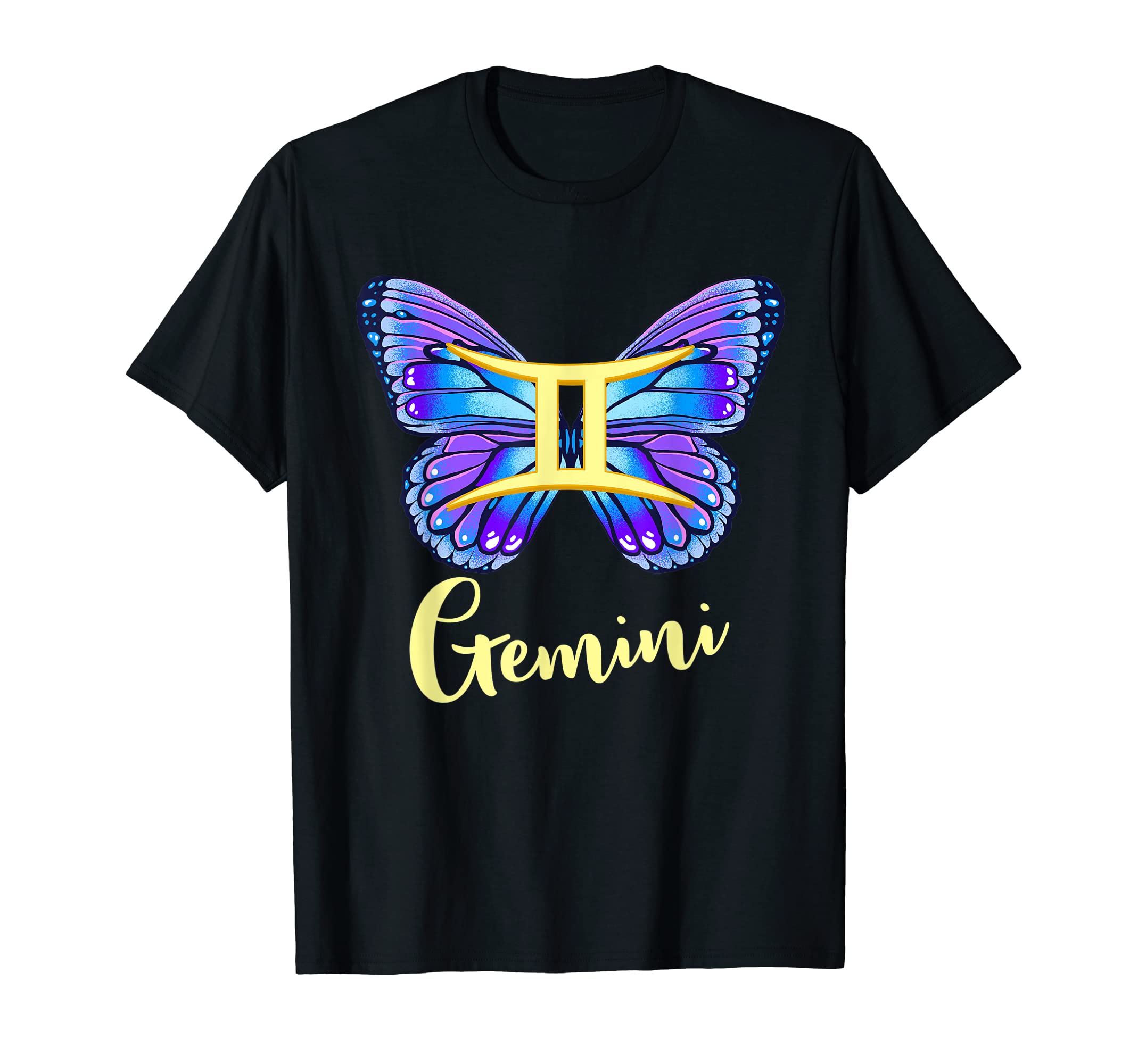 Gemini Butterfly Zodiac Sign of Butterfly Wings for Women T-ShirtOEKO-TEX STANDARD 100