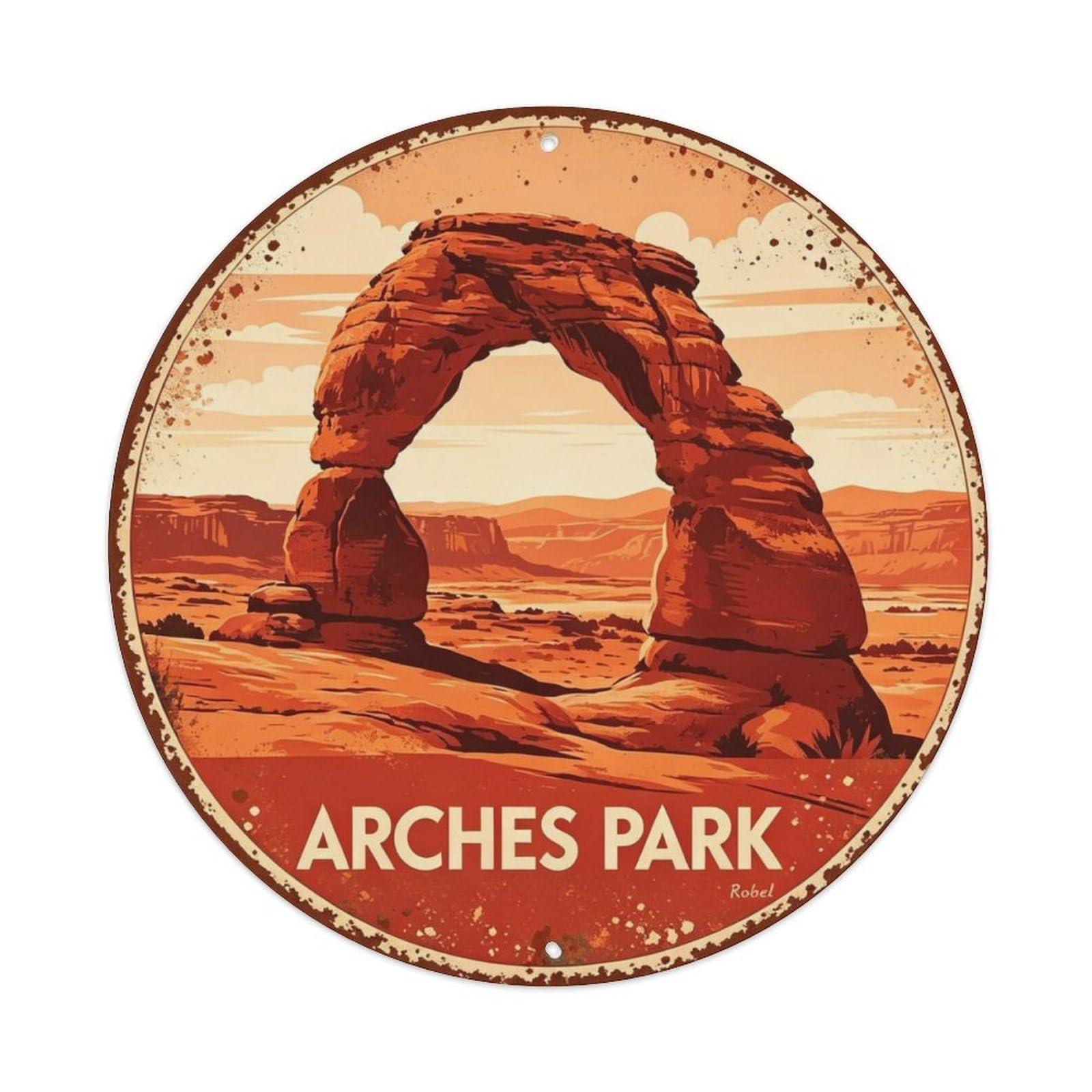 Arches National Park Metal Tin Sign Plaque