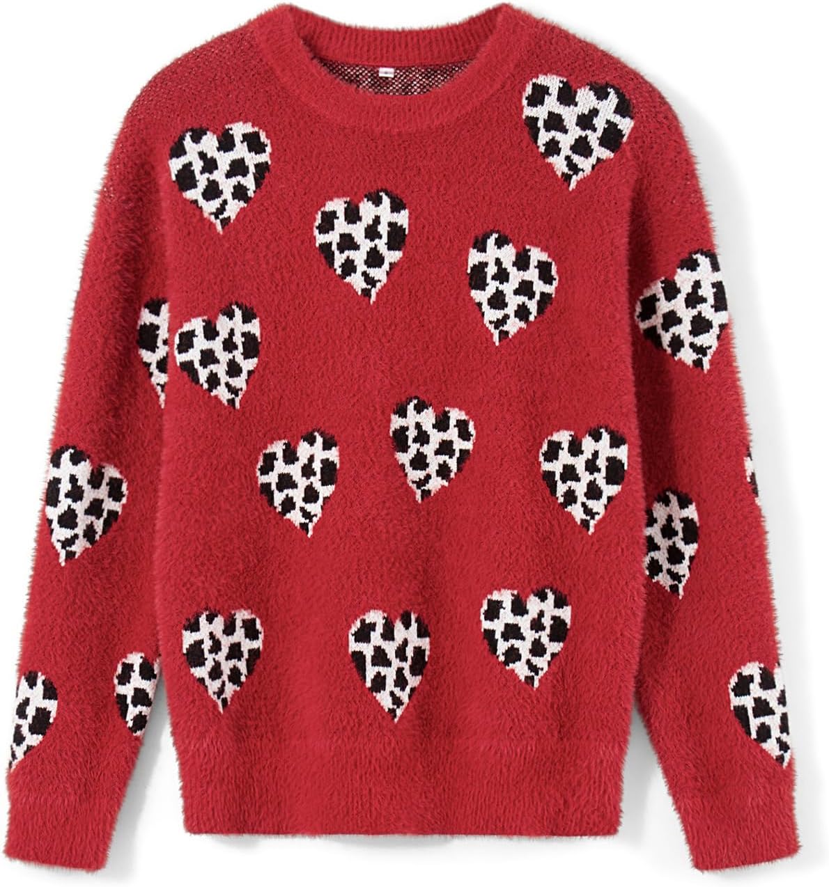 Mommy and Me Sweater Heart Crewneck Knit Sweatshirt Pullover Tops Mother Daughter Matching Outfits - Image 4