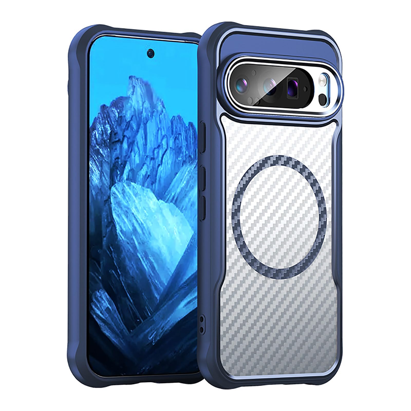 LC.Imeeke Google Pixel 9 Pro XL - Custodia in fibra di carbonio