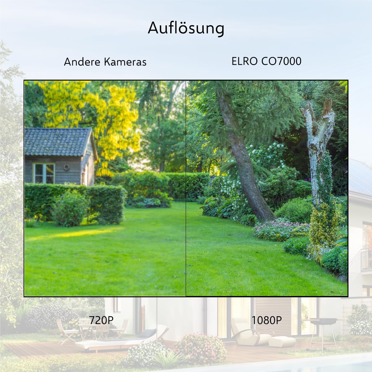 ELRO CO7000 WiFi IP kamera bezpieczeństwa Full HD 1080p, do użytku na zewnątrz, wykrywanie ruchu, widoczność w nocy, wodoszczelność IP66