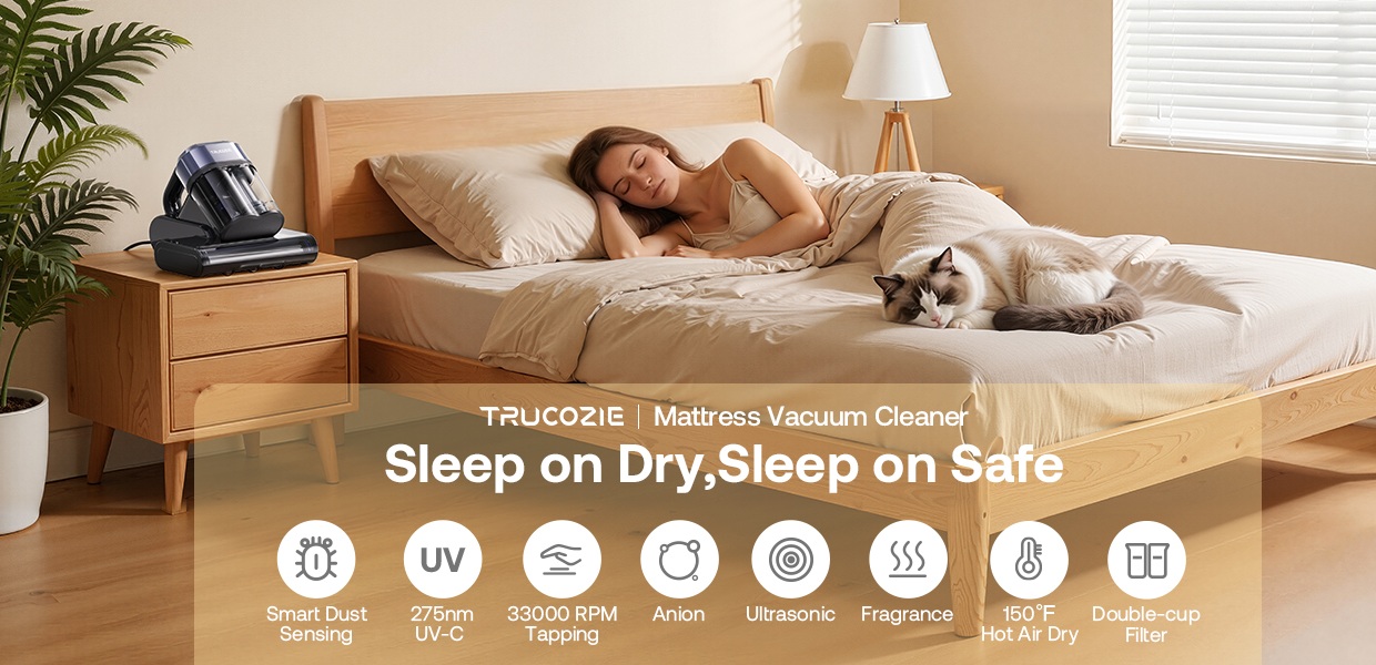 Amazon.com: Trucozie Mattress Vacuum Cleaner with 275nm UV-C Light