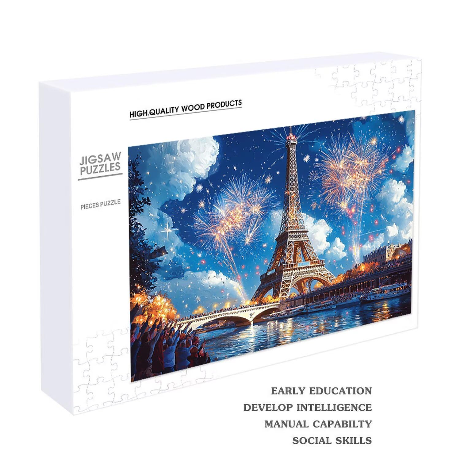 Puzzle in Legno per Adulti 3000 Pezzi | Torre Eiffel| Giocattoli Educativi | Puzzle Adulti E Famiglie Decor | Dimensione Di 122x80cm | Regalo Adultis | Regali Natale (Formato: 48.8x32in) o-3
