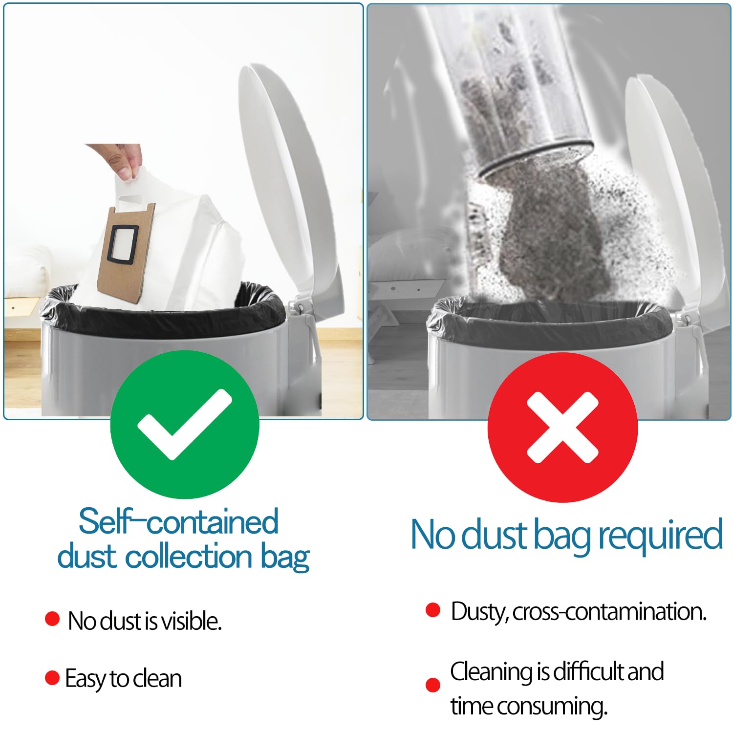 Eufy Robot Vacuum Omni E25 ホワイト＋ダストバッグ3 交換用ダストバッグ Eufy Robot Vacuum 3-in-1 E20 / Omni E25